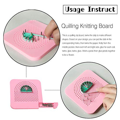 IMISNO Quilling Kit with Paper Crimper,Tools,Strips for Beginners Set - color: green