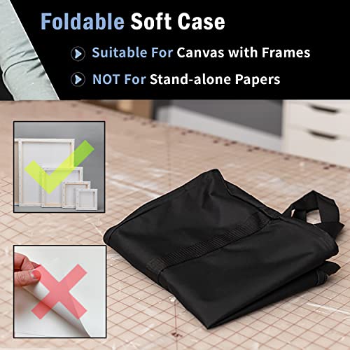 Sleekspace Art Portfolio Case. Soft Case Professional Portfolio with Multi Handles for Artwork Storage,Presentation Book Carrying,Artist Portfolio Bag - size: 19x25 Inches