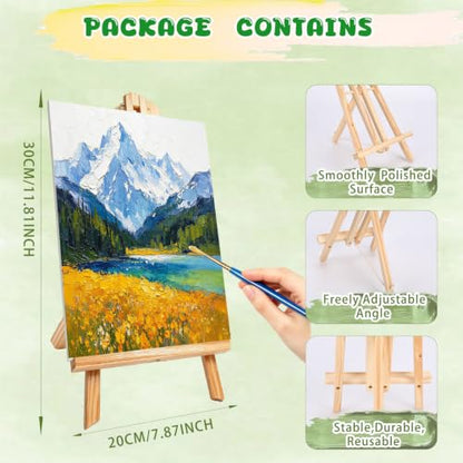 Painting Kit 2 Person Acrylic Art Set with Canvas, Easel, Brushes & Paints, DIY Creative Gift for Beginners - color: 2 Set Painting Kit