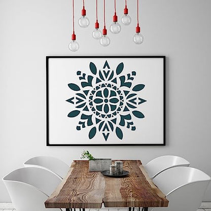 3 Pcs Extra Large Pattern Mandala Stencils Reusable Mandala Dot Painting Templates DIY Floral Spray Paint Stencil Drawing Craft Stencil for Wood Wall Tile Floor Canvas Furniture Rock Concrete (12x12) - color: Classic Style