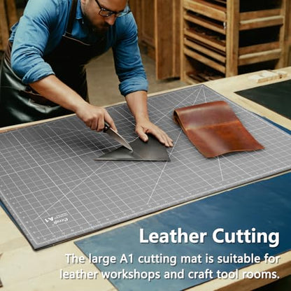 Large Self Healing Cutting Mat: 24" x 36" Double Sided 5-Ply Hobby Mat, A1 Rotary Cutting Sewing Mat for Crafts, Fabric,Sewing,Quilting,Scrapbooking,Projects,Grey/Black - color: Grey/Black, size: 36"L x 24"W