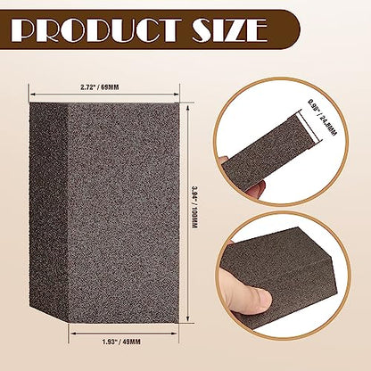 100 Grit Angled Sanding Blocks, Jamiikury Medium Sponge Sand Block Washable and Reusable, Wet & Dry Sandpaper Block for Wood Metal Drywall and Furniture Paint - Pack of 8 - size: 100 Grits