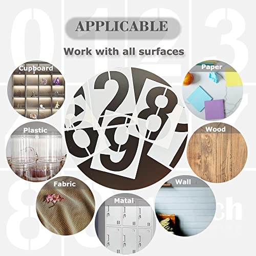 Large Number Stencil Kit - 10 Inch Reusable Plastic Address Number Stencils for Signs, Mailbox, Road, Parking Lot, Door, Trucks Painting - color: 10 Inch