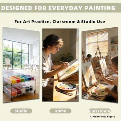 29.92" x 16 ft Cotton Linen Blend Canvas Roll for Painting,12 oz Triple Acrylic Gesso Primed Artist Canvas Roll,Unstretched Canvas Fabric for Oil Painting,Professional Artists & Art Students - size: 29.92 in × 16 ft