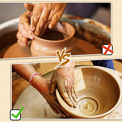 Potchen 20 Pieces Pre Cut Chamois Pottery Clay Ceramic Tool | Shammy Leather for Trimming Pot Rims, Polishing Ceramic Surfaces, Pottery Wheel Work, Soft Absorbent Tool - size: 3 x 3.7 Inch
