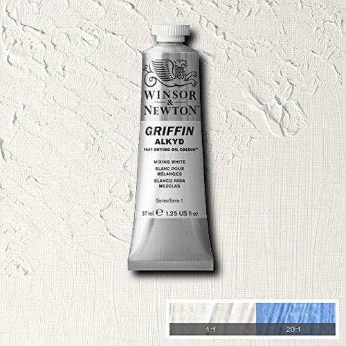 Winsor & Newton Griffin Alkyd Fast Drying Oil Paint, Mixing White - color: Mixing White, style: 1.25-oz Tube