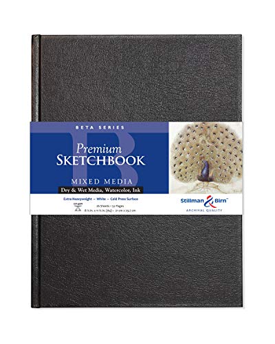 Stillman & Birn Beta Series Hardbound Sketchbook, A4 (8.25" x 11.75"), 270 GSM (Extra Heavyweight), White Paper, Cold Press Surface - size: A4 (8.25" x 11.75") 270 gsm (Extra Heavyweight)
