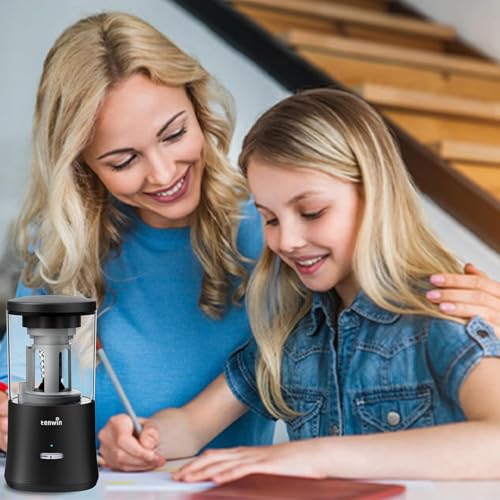 tenwin Fully Automatic Pencil Sharpener for 6-8mm Pencils, Hands-Free - color: Black