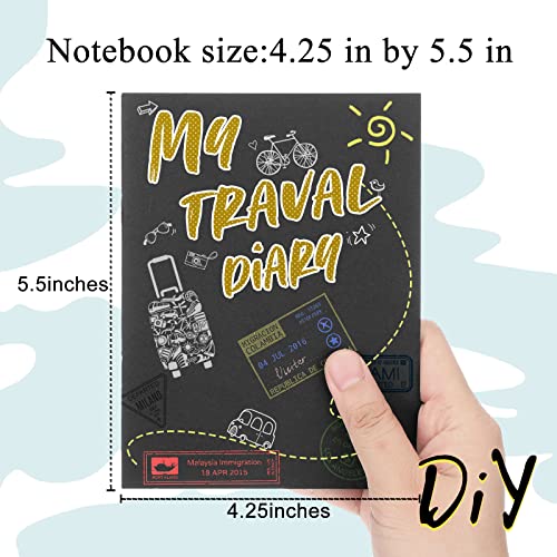 Epakh 100 Pack Mini Blank Kraft Notebooks, Black | Unlined Sketchbook, A6, 48 Pages, 24 Sheets, 4.25 x 5.5 Inch, Small Pocket Bulk, Student Drawing Writing, Journal - color: Black