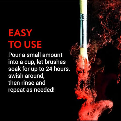 IMPRESA Oil Paint Brush Cleaner - Acrylic Paint Cleaner & Brush Restorer - Odorless Water-Based Formula - 32 Fl Oz