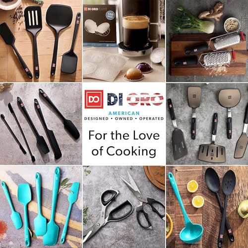 DI ORO Silicone Spatula Set - 600F Heat Resistant, 5-Pc Teal - color: Teal