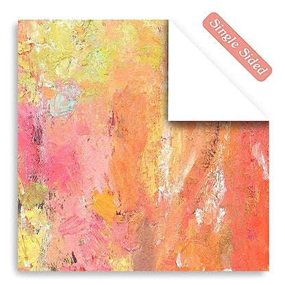 Scrapbook Paper, 24 Sheets 6"×6" 160gsm Single-Sided Patterned Cardstock - color: 24 sheets-oil painting