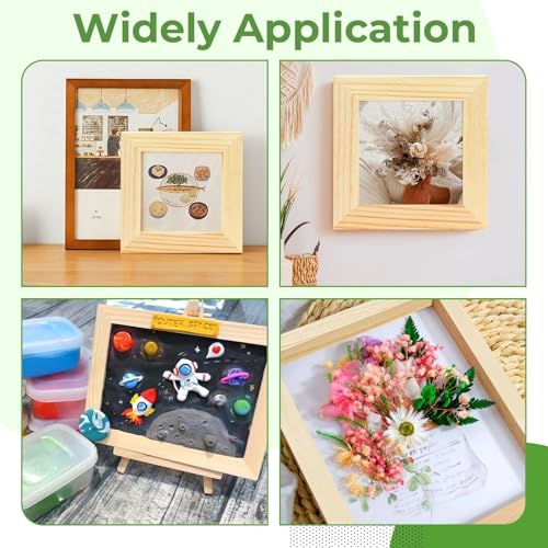 FSWCCK 10 Pack 4 x 4 inch Wood Panel Boards, Unfinished Wood Canvas Panels for Crafts, Painting Canvas, DIY Art Projects, Pouring, Arts Use with Oils, Acrylics - size: 4"X 4" 10 Pack