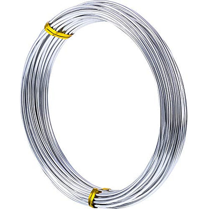 1 Roll Tecunite Aluminum Wire Craft Wire, 10 M X 1.5 mm, Silver | TecUnite Aluminum Craft Wire for Sculpting,10 M X 1.5 Mm,Silver,1 Roll - color: Silver, size: 10000 mm x 1.5 mm