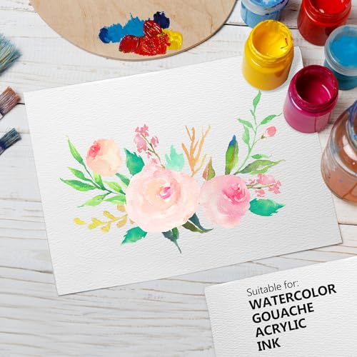 FEITAKE 100% Cotton Watercolor Paper Cold-Press / 140lb (300gsm) / Acid Free Mixed Media Art Drawing Papers - 30Sheets Pack - 6"X8"