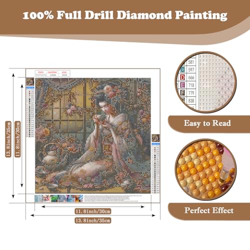 Beautiful Woman Diamond Art Kits for Adults, 5D Diamond Painting Kits - color: CM048