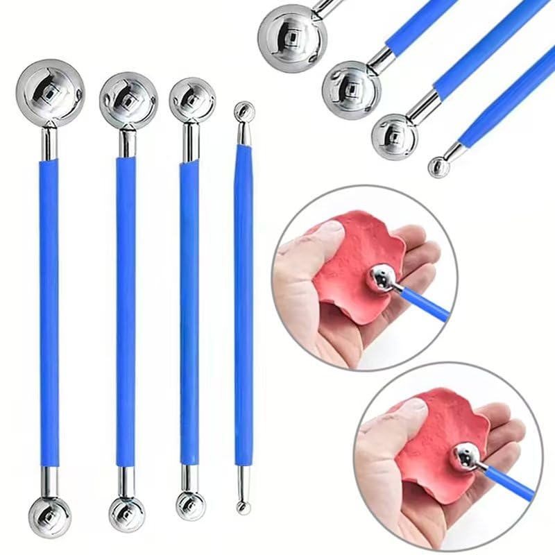 42PCS Clay Tool Set, Polymer Clay & Pottery Sculpting Tools | Clay Modeling Tools with Ball Stylus, Carving Tools, Cutting Wire & Sponge for Ceramic, Sugar Craft and DIY Crafts - color: 42Pcs