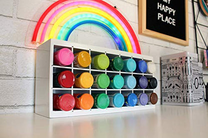 ArtBin 6828AG Paint Storage Tray, Art & Craft Supply Storage, Super Satchel System Accessory, Wall Mountable 21 Compartment Paint Organizer, White | (Pack of 6) - size: Pack of 6