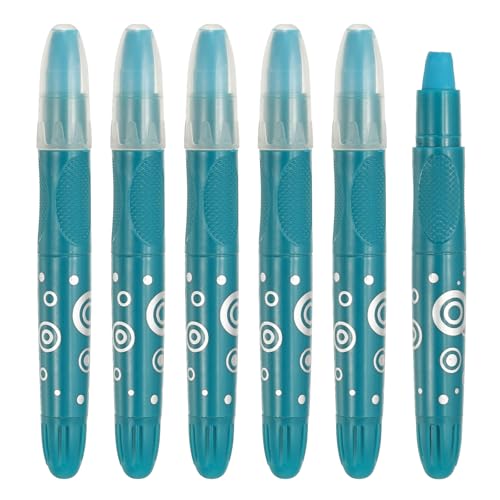PATIKIL Watercolor Gel Crayon, 6Pcs Washable Twist Crayons for Coloring, Drawing, Painting, Blue-Green (5.2x0.59) - color: Blue-Green