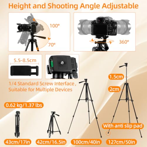 Light Box with Tripod Stand, 24"x24" LightBox with 3 Stepless Dimming Light Boards (CRI ≥95) 297 Light Beads, Shooting Tent kit with 6 Color PVC Backdrops.Photo Studio Light Box for Photography - size: 24*24*24 Inch