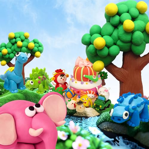MuseLuxe Air Dry Clay - 32 Colors Modeling Clay Kit with 3 Sculpting Tools | Safe & Non-Toxic,Crafts DIY Magic Gifts Toys for Boys,Girls,Kids - color: 32 Colors