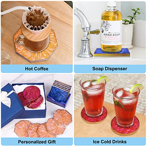 LET'S RESIN 18 Pcs Coaster Resin Molds Silicone, Coaster Molds - size: Thin Coaster