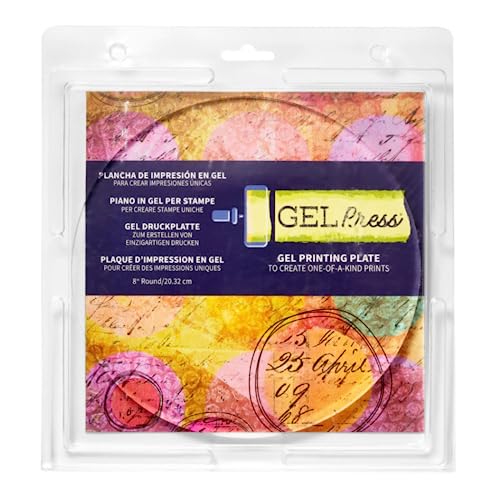Gel Press Monoprinting Gelli Plate - (8" Circle) - 10806-8 | Top Gel Printing Plate for Arts & Crafts - size: 8" Round