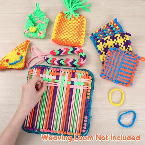 IQKidz 224 PCS Loom Loops Refill for Potholder Weaving Loom Kit Toys, Elastic DIY Arts and Crafts Loops Supplies for Kids Beginners, Perfect Birthday Gifts for 5 6 7 8-12 13 Year Old Girls - size: Loom Loop Refills