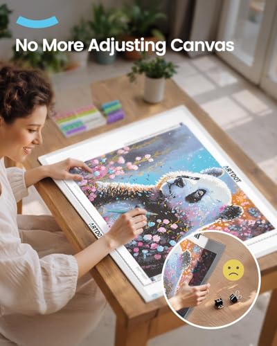 ARTDOT A1 Large LED Light Pad for Diamond Painting AC Powered Light Board Kit Adjustable Brightness Light Box Drawing for 5D Diamond Painting Kits - size: A1