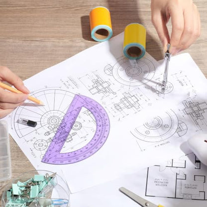 EBOOT Student Geometry Set, 180 Degree Protractor Compass 6",Purple | Swing Arm Protractor Ruler Compass, Geometry Drawing Tools for Measuring Angles, School Classroom Math Supplies - color: Purple