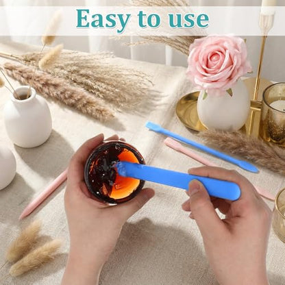8 Pcs Reusable Wax Sticks, Reusable Epoxy Paint Mixing Sticks, Colored Silicone Wax Stick, Waxs Spatula for Resin Mixing, Paint, Liquid, Facial Mask Stirring Rods