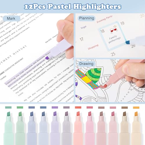 MoKo Pencil Case with Supplies, 60Pcs Aesthetic School Set, Green | Includes highlighters, gel and ballpoint pens, mechanical pencils, refills, sticky notes, correction tapes and rulers. - color: Green-60P