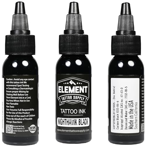Element Tattoo Supply Nighthawk Black Tattoo Ink 1 oz - size: 1oz