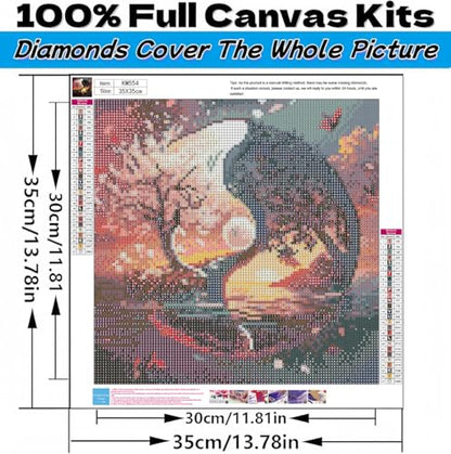 Acelii Tai Chi Tree 5D Diamond Painting Kits for Adults Beginners - color: KM554-1