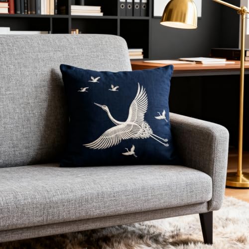 TIAMECH A4 Reusable Crane Stencil for Painting | Flying Bird Longevity Symbol Layering Template, DIY Wall Art, Furniture & Crafts (8.3x11.7inch) - style: Crane