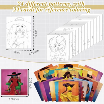 Sherr 24 Pcs Pre Drawn Canvas for Painting Adult Pre Printed Canvas Bulk Sip and Paint Kit Stretched Panels Paint Set for Theme Valentine Painting Night Party Favor(Stylish Women,8 x 10 Inch) - size: 8 x 10 Inch, style: Stylish Women