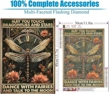 WUDWL Dragonfly Diamond Art Kits for Adult Diamond Painting Kits for Adults - color: DP04854