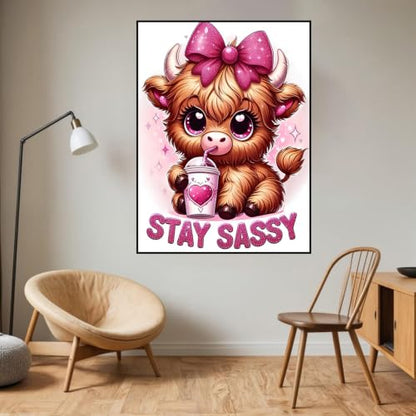 HHMATITS Cow Diamond Art Kits for Adults - Diamond Painting Kits 12x16Inch - color: Cow-1