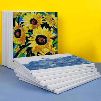 ESRICH Stretched Canvas for Painting 11x14 Inch, 36 Pack Blank Canvas -5/8 in Profile Primed Cotton White Canvases for Painting for Oil & Acrylic Paint - size: 11X14IN 36 Packs