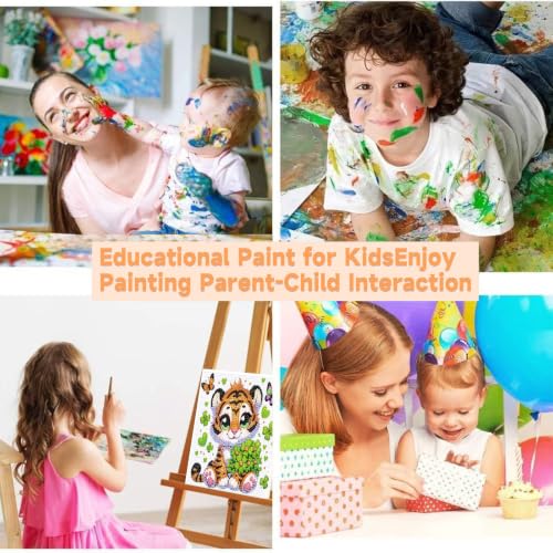 Arttoplus Tiger Diamond Art Kits for Kids 4-6-8-12 with Frame 7x7 inch - color: CC736-US