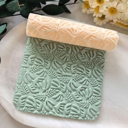 Polymer Clay Texture Roller Work with Polymer Clay Cutters for DIY Earrings Jewelry Making Craft Supplies (GZ044)