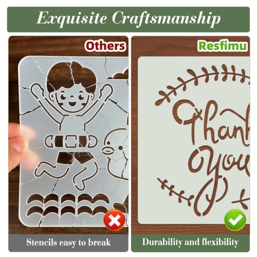 Motivational Stencils for Crafts Reusable 12Pcs Stencils(7.8X7.8 Inch) - color: Motivational