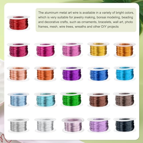 HARFINGTON 20 Gauge Aluminum Craft Wire 0.8mm 98.5ft Flexible Bendable Anodized Metal Jewelry Sculpting Wire for Jewelry Making Modelling Craft DIY, Brown - color: Brown, size: 30M x 0.8mm