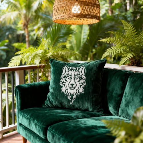 TIAMECH A4 Reusable Wild Wolf Stencil for Painting | Tribal Styled Wolf Layering Template, DIY Wall Art, Wood Furniture, Scrapbook & Crafts (8.3x11.7inch) - style: Wild Wolf