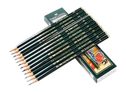 Faber-Castell Castell 9000 Graphite Pencils, 8B Pre-Sharpened for Sketching, Shading, and Drawing, Box of 12