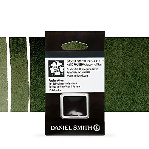 DANIEL SMITH Extra Fine Watercolor Half Pan Perylene Green (284650194) - color: Perylene Green