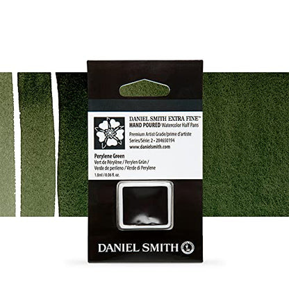 DANIEL SMITH Extra Fine Watercolor Half Pan Perylene Green (284650194) - color: Perylene Green
