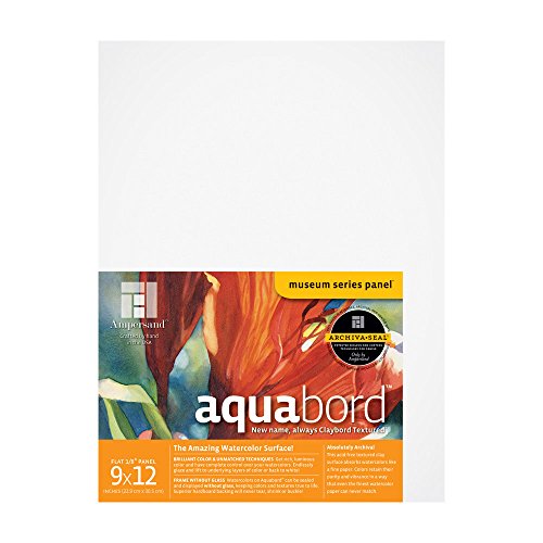 Ampersand Aquabord Panel for Watercolor and Gouache, 1/8 Inch Depth, 9X12 Inch (CBT09) - color: Flat Profile, size: 1/8 Inch, 9" x 12"