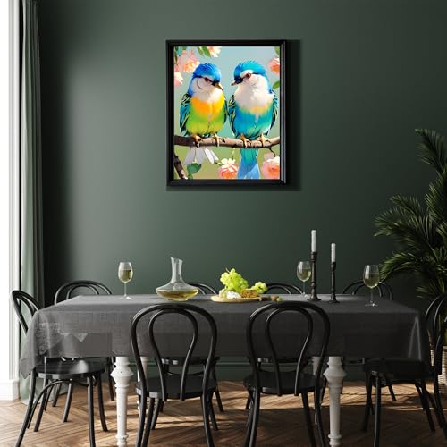 Yeadiffy Diamond Art Painting Kits for Adults Diamond Art Kits for Adults Beginners,5D Translucent Gems Diamond Painting,DIY Full Drill Diamond Gem Art and Crafts 12x16inch (Two Birds) - color: Two birds