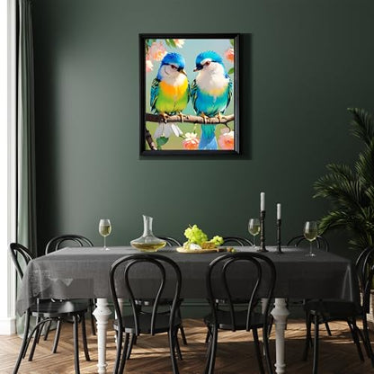 Yeadiffy Diamond Art Painting Kits for Adults Diamond Art Kits for Adults Beginners,5D Translucent Gems Diamond Painting,DIY Full Drill Diamond Gem Art and Crafts 12x16inch (Two Birds) - color: Two birds